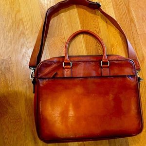 Banuce Leather Briefcase for Men 14 Inch Laptop Business Bags Work bag.